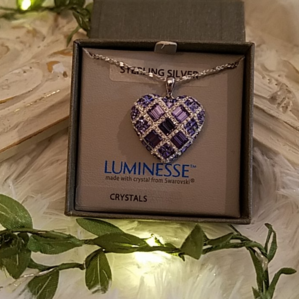 NIB Sterling Silver & Swarovski Crystal Necklace - Picture 11 of 12
